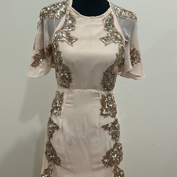 ASOS Floral Embellished Flutter
Sleeve Maxi Dress | - Picture 2 of 8